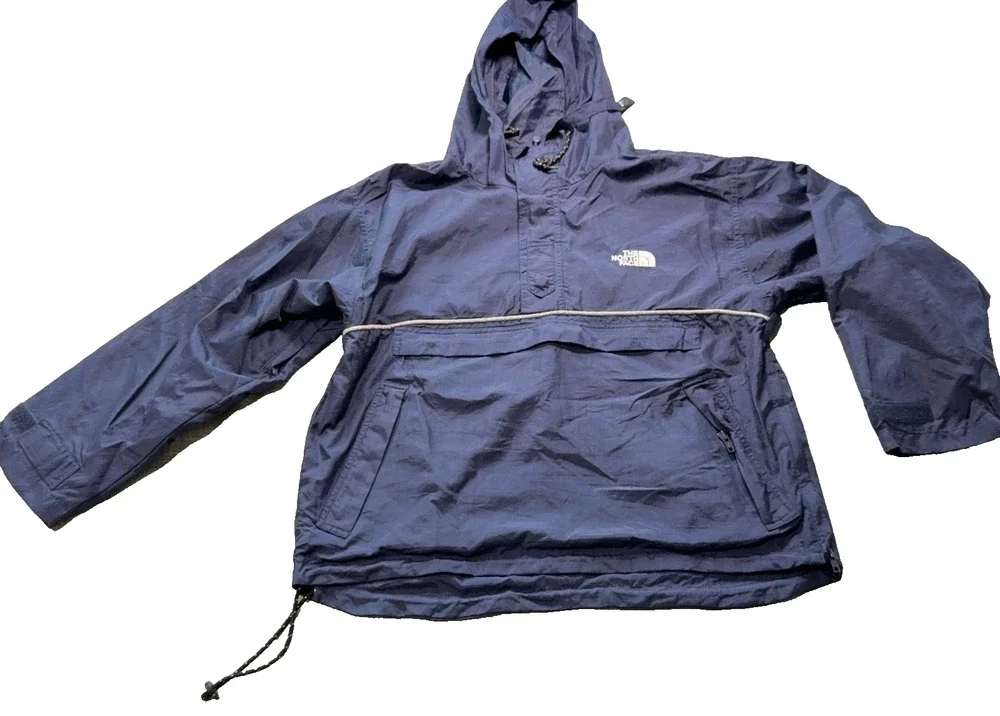 Vintage Y2K The North Face Anorak Jacket Mens L 100 Navy Pullover Korea